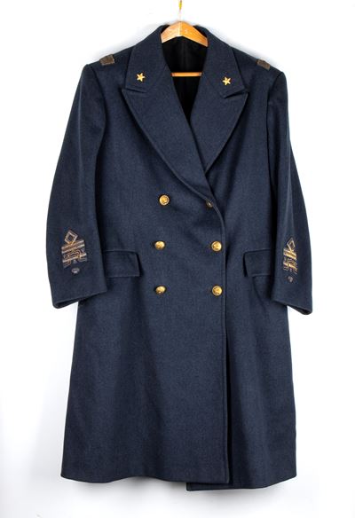 Cappotto da generale di squadra aerea, cappotto in castorino di lana grigio-azzurro
