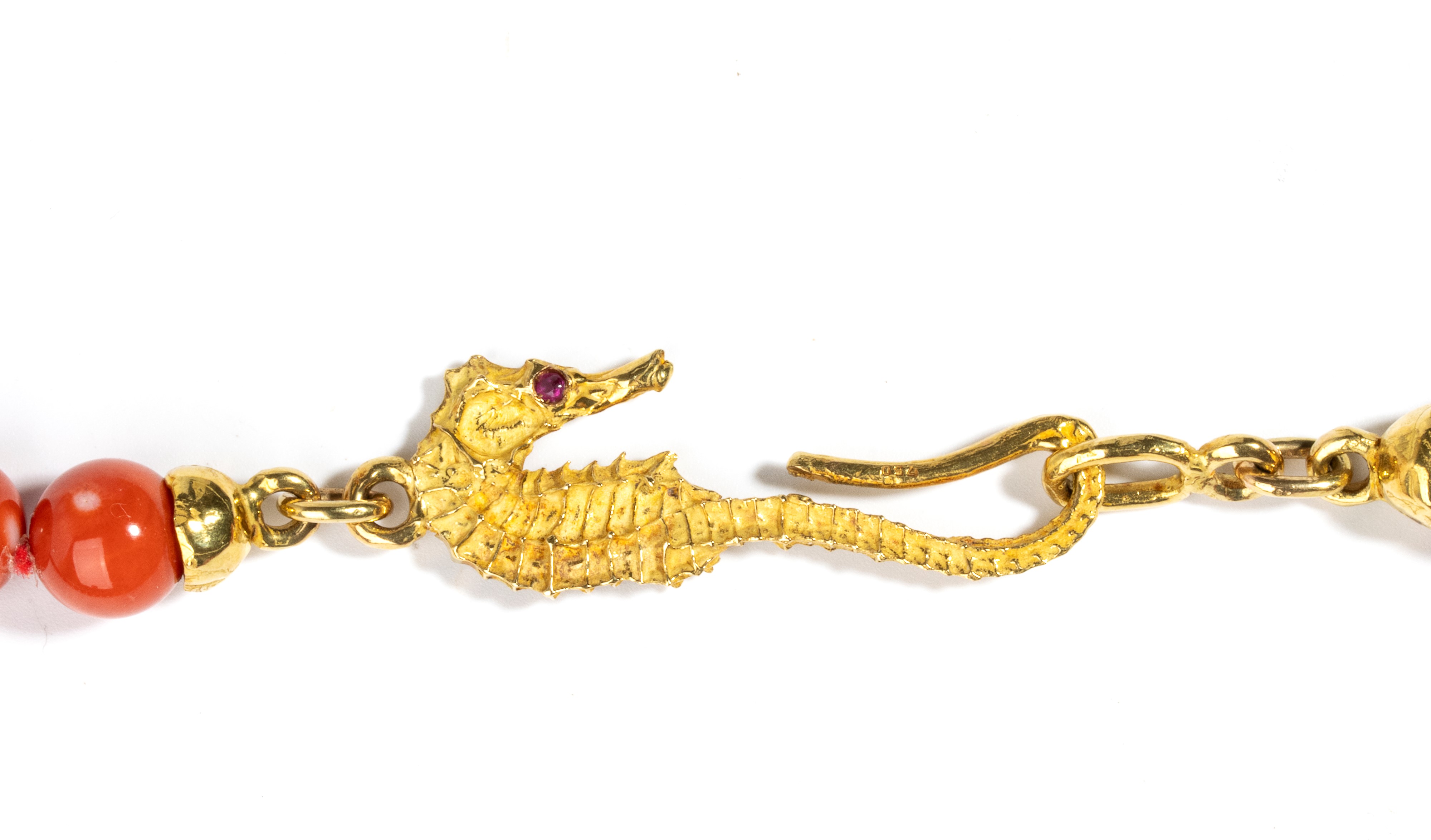 COLLANA IN CORALLO CERASUOLO ED ORO