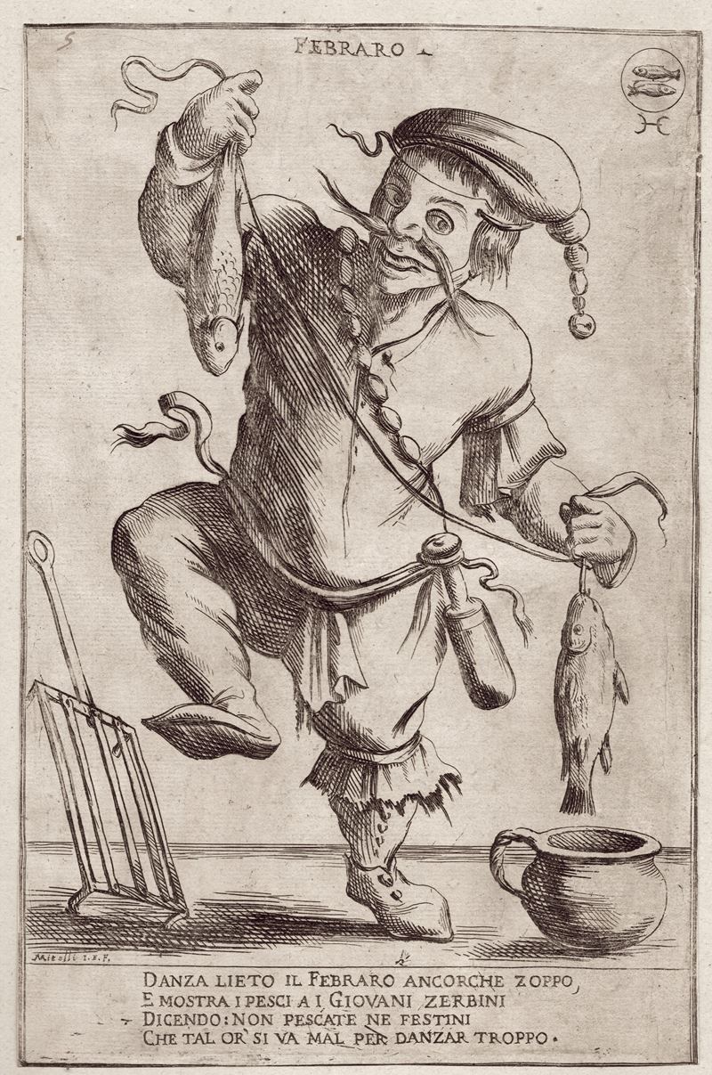 Giuseppe Maria Mitelli - FEBBRAIO - Acquaforte
