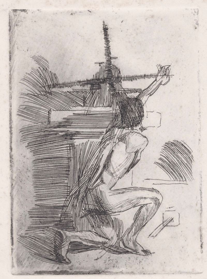 Carlo Alberto Petrucci - Interno di stamperia - Acquaforte