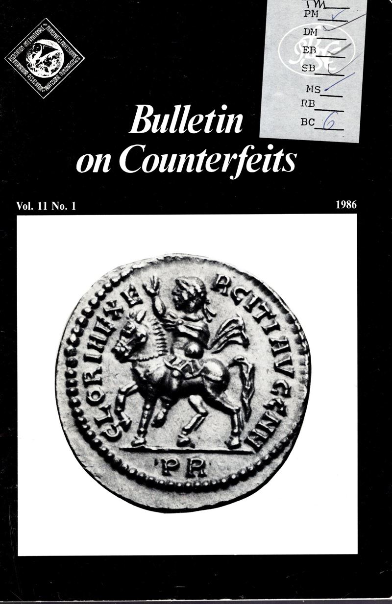 AA.VV., Bulletin on Counterfeits, Vol. 11, N. 1, 1986