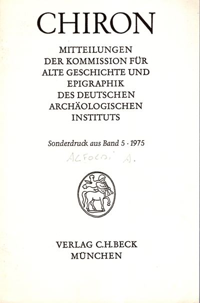 ALFOLDI Andreas, Redeunt Saturnia regna. IV Apollo und Sibylle in der epoche der burgerkriege