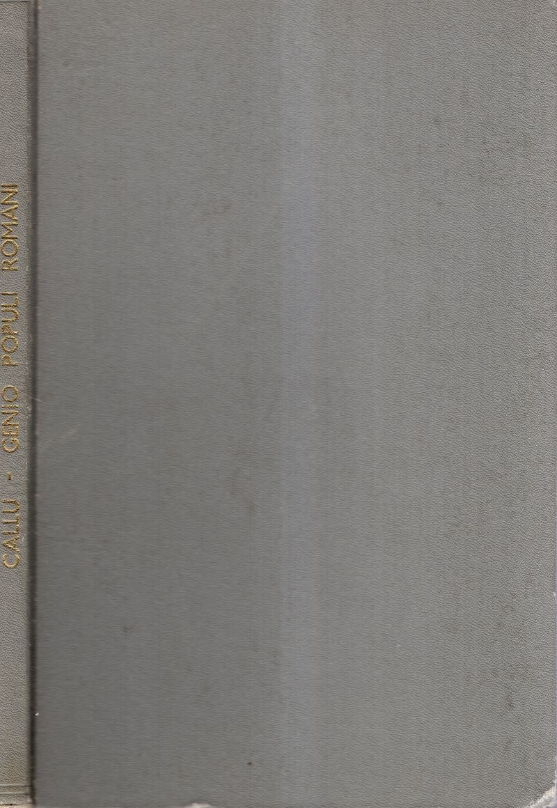 CALLU Jean-Pierre, Genio Populi Romani 295 – 316, Parigi 1960, edizione rilegata