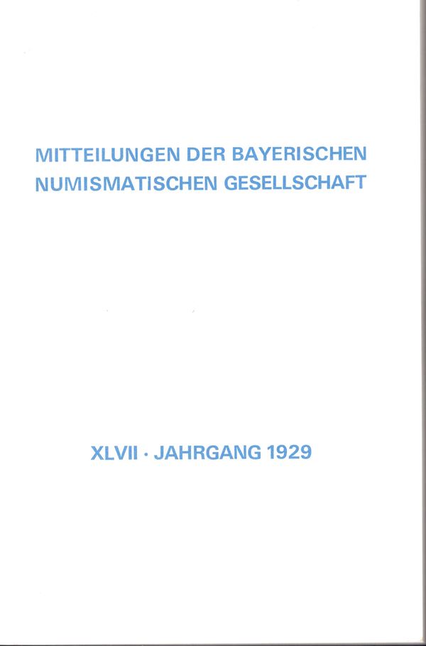 GUTMANN Fiederike. SWABACHER Willy. - Die Tetradrachmen - und Didrachmenpragung von Himera (472-409 v. Chr.) Munchen, 1929 ( ristampa 1973) pp 101-144, tavole, 3. rilegatura editoriale, ottimo stato, bella ristampa  molto ricercata C.S. 2229