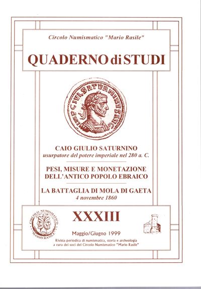 MORELLO Antonio, Caio Giulio Saturnino usurpatore del potere nel 280 a.C.; LUCCIONI Riccardo, Pes...