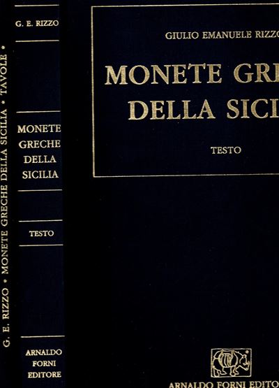 Rizzo Giulio Emanuele, Monete greche della Sicilia - Bologna, 1997, 2 volumi