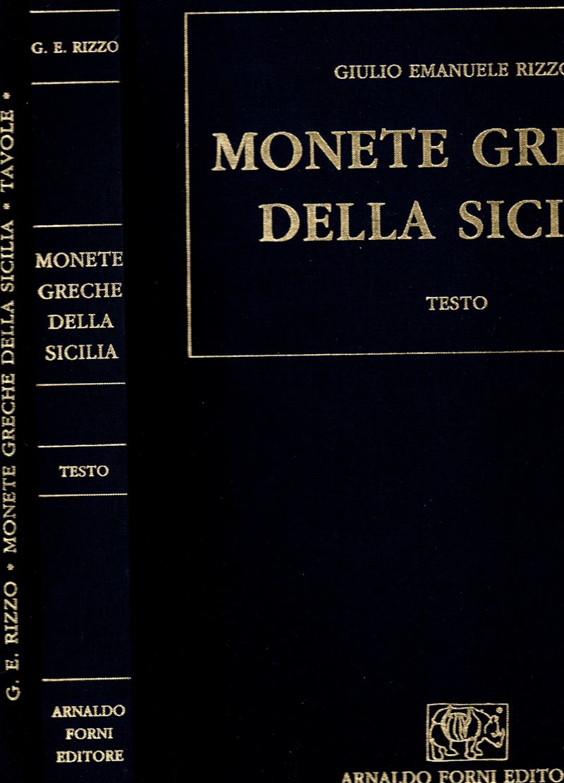 Rizzo Giulio Emanuele, Monete greche della Sicilia - Bologna, 1997, 2 volumi