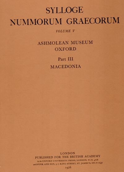 SYLLOGE NUMMORUM GRAECORUM, Volume V - Ashmolean Museum Oxford, 1976
