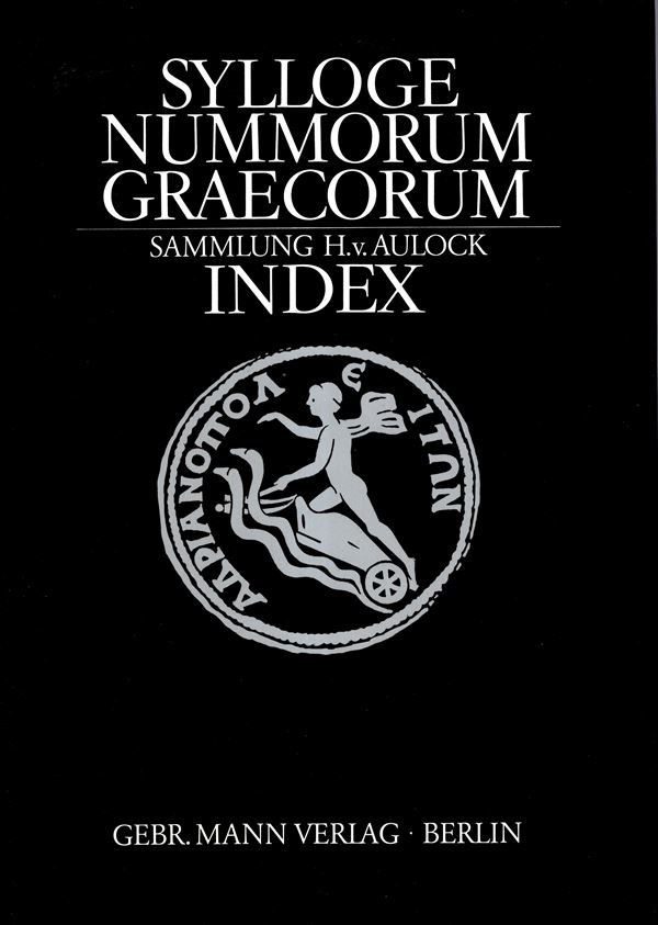 SYLLOGE NUMMORUM GRAECORUM - INDEX. Samlung v. Aulock. Berlin, 1981. pp xii- 268, tabellen 12. Legatura ed. ottimo stato, raro e ricercato.