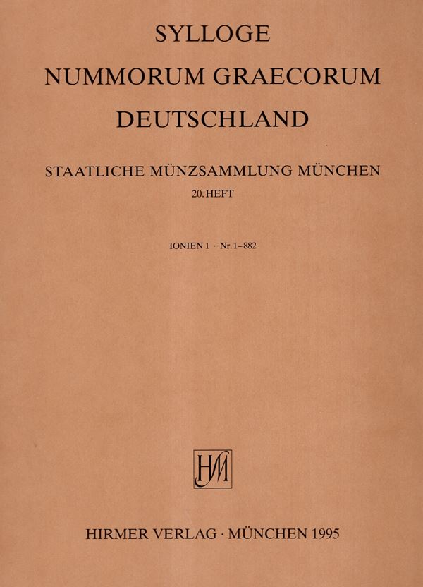 SYLLOGE NUMMORUM GRAECORUM. Staatliche munzsammlung Munchen.  Munchen, 1995, 20 heft  IONIEN 1. lots 1-882, plates 29. Brossura ed. ottimo stato. C.S. 1915