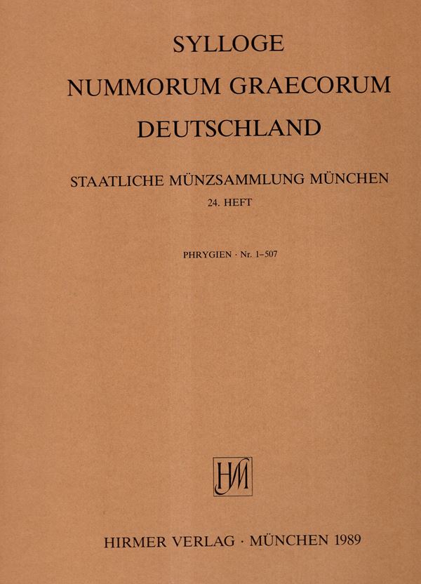 SYLLOGE NUMMORUM GRAECORUM. Staatliche munzsammlung Munchen. 24 Heft. Phrgien. Berlin, 1989. pp non num. Plates 21. Legatura ed. ottimo stato.