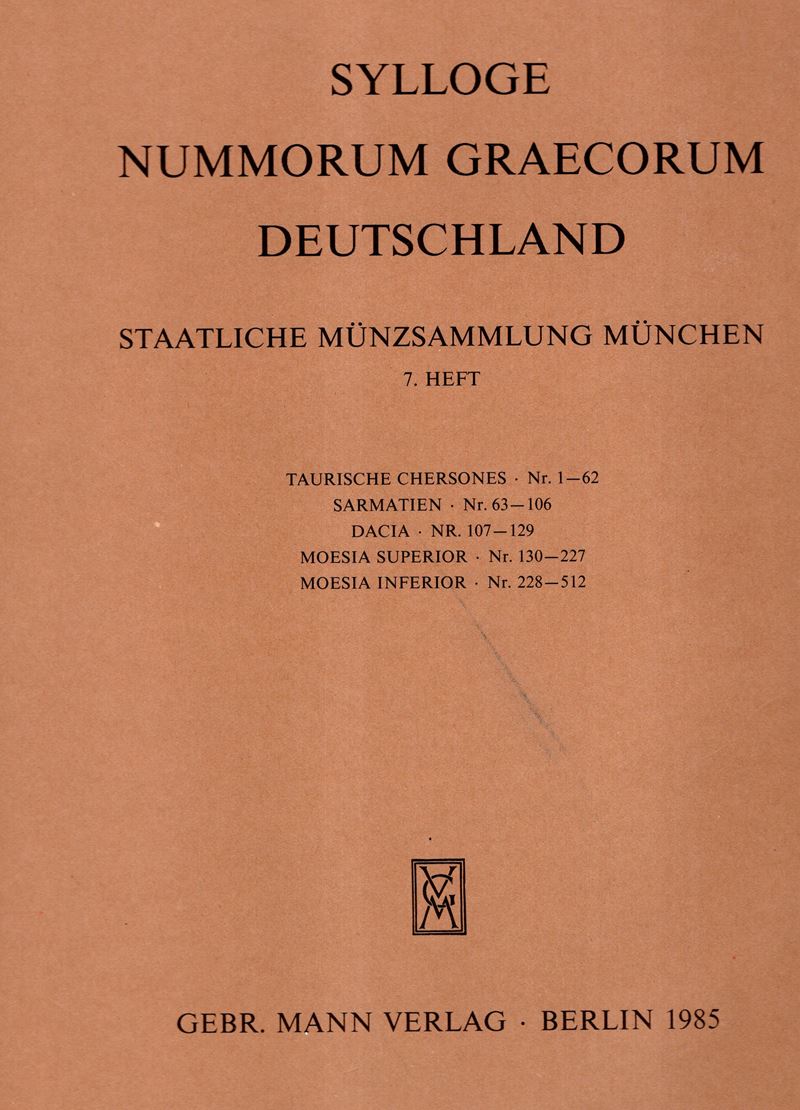 Syloge Numorum Graecorum, Staatliche Münzsammlung München, Volume 7: Taurische Chersones, Sarmati...