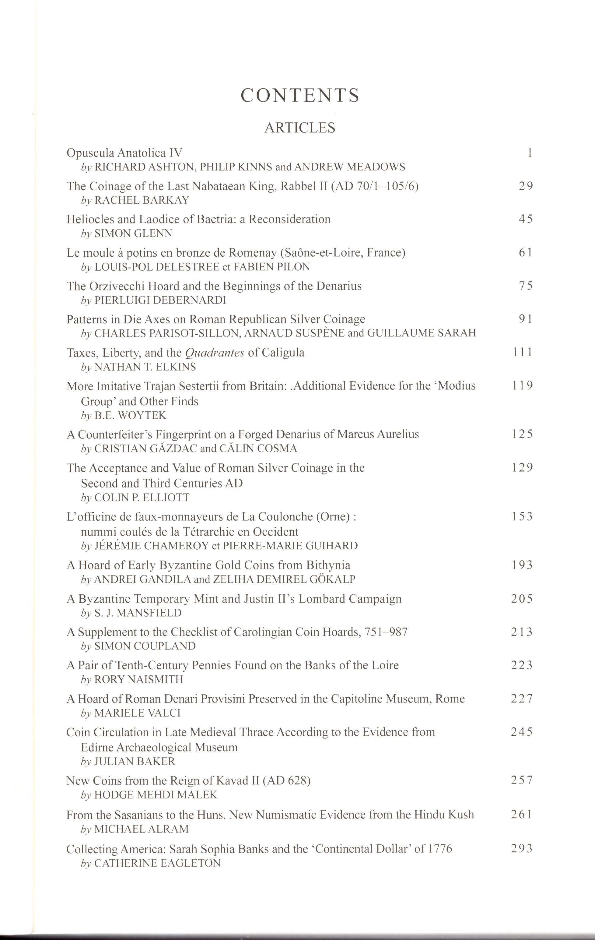 The Numismatic Chronicle, Vol. 174 (London, 2014), edizione rilegata