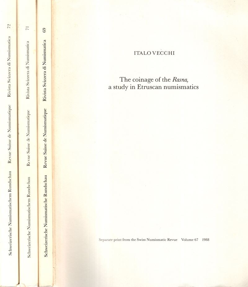 VECCHI Italo, The coinage of the Rasna. A study in Etruscan numismatics. Parts 1-4