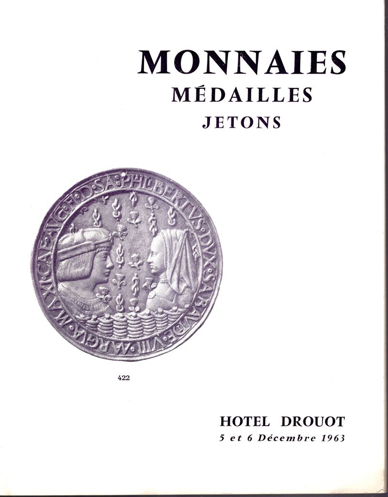 BOURGEY Emile - Paris, 5\6 - Decembre, 1963. Monnaies grecques, romaines, collection monnaies Pap...