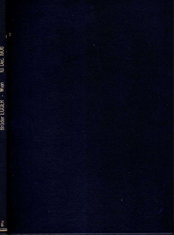 EGGER Bruder  - Wien, 10 - December, 1906. Auctions-Catalog einer alten sammlung Griechischen munzen hauptsachlich von Sicilien. Pp. 29,  nn. 425, plates  12. Legatura rigida in similpelle con scritte sul dorso, interno ottimo stato. Spring, 151, C.S. 229