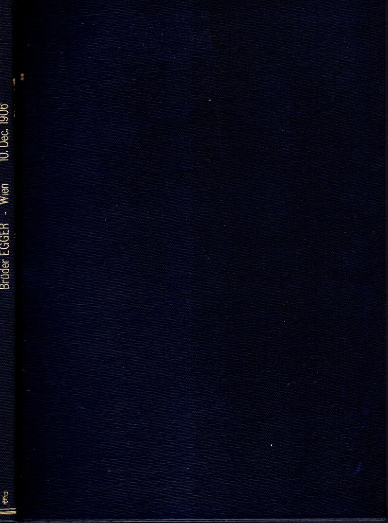 EGGER Bruder - Wien, 10 - December, 1906. Auctions-Catalog einer alten sammlung Griechischen munz...