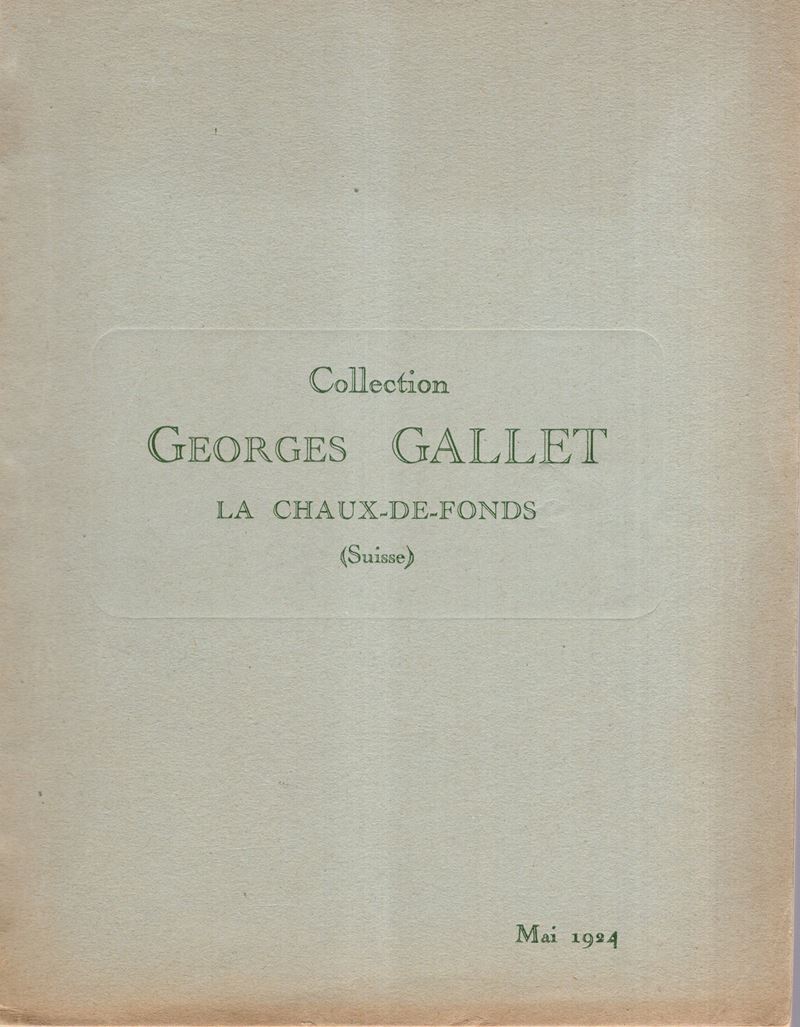 FLORANGE J. – CIANI L. - Paris, 28 – Mai, 1924. Collection M. Georges Gallet. Monnaies grecques e...