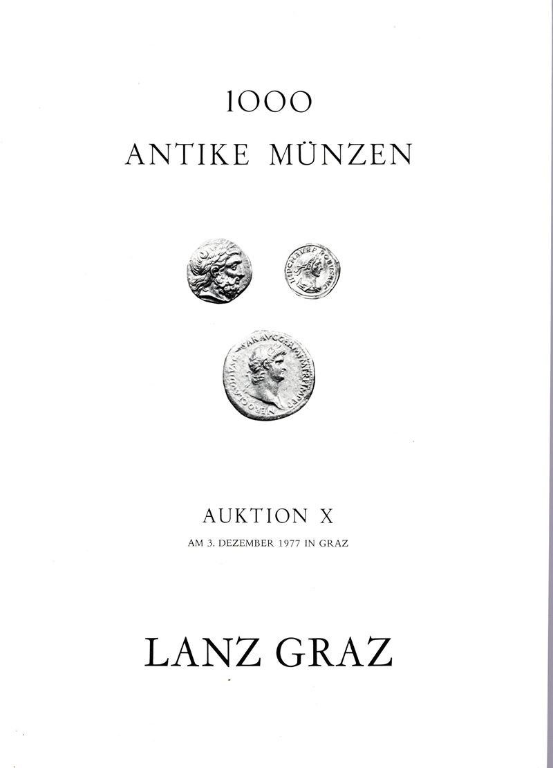 LANZ Hermann – Graz, 3 – Dezember, 1977. Sammlung Hohenkubin, II teil. 1000 antike munzen Kelten ...