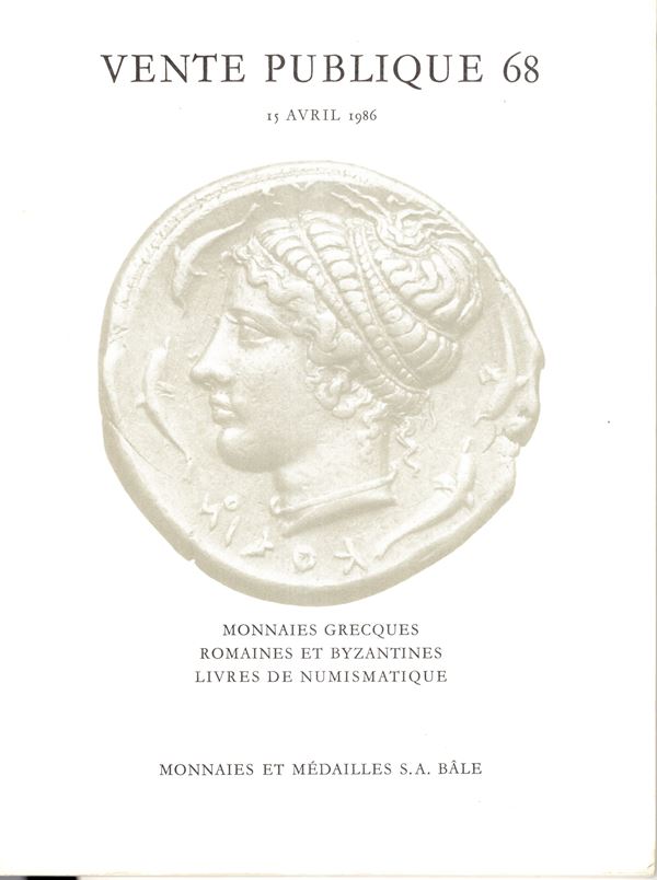 MUNZEN UND MEDAILLEN  A.G. – Auktion 68.  Bale, 15 – Avril, 1986. Monnaies grecques, romaines et byzantines. Livres de numismatique.  Pp. 68, lots 625, plates 31. Legatura  ed. buono stato, lista prezzi Aggiudicazione, ottima vendita, importante serie Sic  - Asta LETTERATURA NUMISMATICA - Bertolami Fine Art - Casa d'Aste