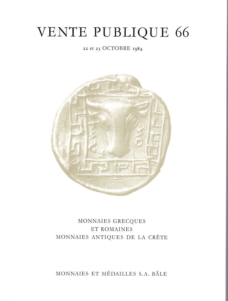 MUNZEN UND MEDAILLEN S.A. - Vente publique 66. Basel, 22\23 October, 1984. Monnaies grecques et R...