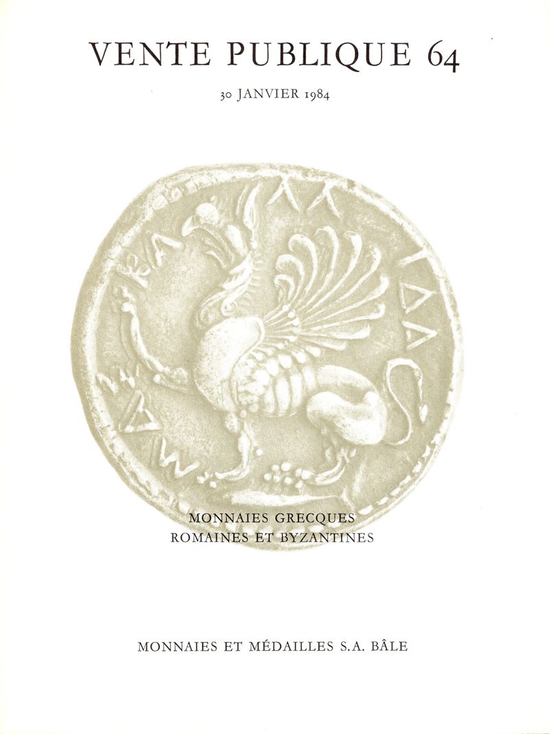 MUNZEN und MEDAILLEN. – Vente publique 64. Basel, 30 - Janvier, 1984. Monnaies grecques, Romaines...