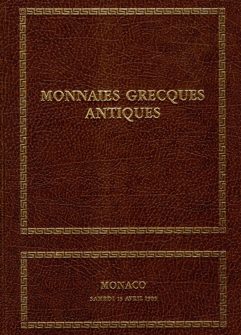 VINCHON Jean - Monaco, 13 – Avril, 1985. Exceptionalle collection de monnaies grecques antiques. ...
