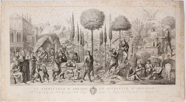 Carlo Lasinio - Sacrificio di Isacco, da Benozzo Gozzoli