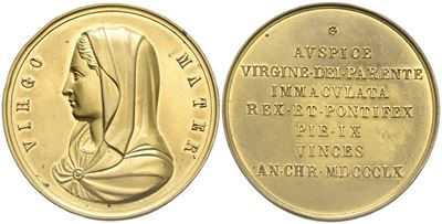 Stato Pontificio. Pio IX (giovanni Maria Mastai Ferretti, 1846-1878). Medaglia Straordinaria, 186...