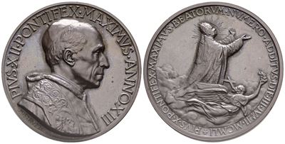 Vaticano. Pio XII (eugenio Pacelli, 1939-1958). Medaglia A. XIII, 1951. per la Beatificazione di ...