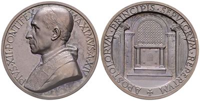 Vaticano. Pio XII (eugenio Pacelli, 1939-1958). Medaglia A. XIV, 1952. per il Ritrovamento della ...