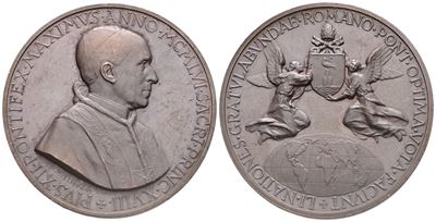 Vaticano. Pio XII (eugenio Pacelli, 1939-1958). Medaglia Straordinaria, 1956. per L'ottantesimo C...