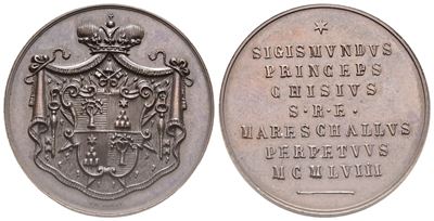 Vaticano. Sede Vacante 1958. Medaglia Emessa dal Maresciallo Perpetuo Principe Sigismondo Chigi. ...