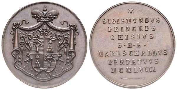 VATICANO. Sede Vacante 1958. Medaglia emessa dal Maresciallo perpetuo Principe Sigismondo Chigi. Opus: Pasinati. Ae (9,71 g; 28 mm). Boccia 123; Carafa Jacobini 26. qFDC