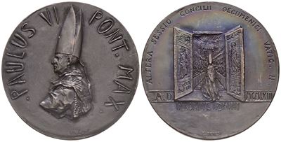 Vaticano. Paolo Vi (giovanni Battista Montini, 1963-1978). Medaglia Straordinaria, 1963. per L'ap...