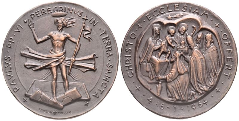 Vaticano. Paolo Vi (giovanni Battista Montini, 1963-1978). Medaglia Straordinaria, 1964. per il P...