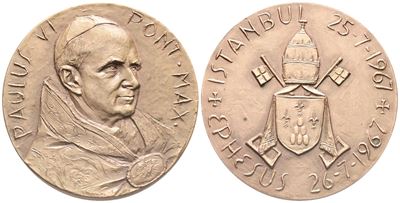 Vaticano. Paolo Vi (giovanni Battista Montini, 1963-1978). Medaglia Straordinaria, 1967. per il V...