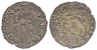 Stato Pontificio. Fano. Sisto V (1585-1590). Quattrino. Mi (0,64 G; 16 MM). con San Pietro. Munto...