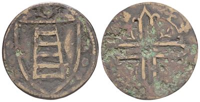 Firenze. Tessera Mercantile, XIV-XV Secolo. Cu (3,22 G; 23 MM). Scala e Croce. Banti 1261; Barnar...