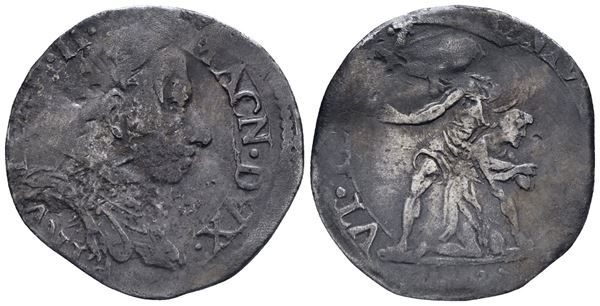 FIRENZE. GRANDUCATO DI TOSCANA. Ferdinando II de'Medici (1621-1670). Lira, 1623. Ag (4,56 g; 27 mm). R/ La decapitazione di S. Giovanni Battista. MIR 300/2. Tracce di piegatura. Rara. MB+