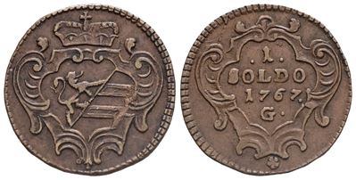 Gorizia. Impero Asburgico. Maria Teresa D'asburgo (1740-1780). 1 Soldo, 1767. Cu (2,68 G; 20 MM)....
