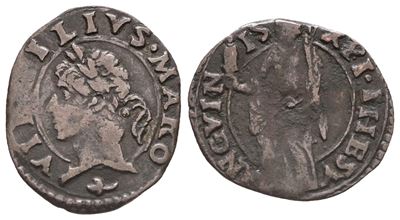 Mantova. Federico II Gonzaga (1519-1540), Figlio D'isabella D'este. Sesino. Mi (1,04 G; 16 MM). V...