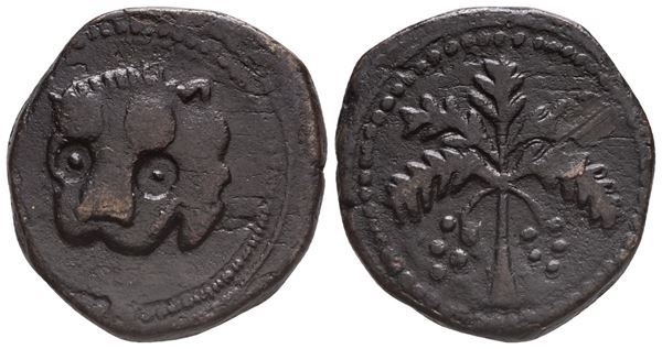 MESSINA. REGNO DI SICILIA. Guglielmo II (1166-1189). Trifollaro. Ae (10,24 g; 23 mm). MIR 36; Spahr 117. Patina scura. BB+