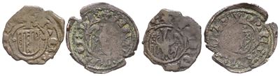 Messina. Regno di Sicilia. Alfonso D'aragona (1416-1458). Coppia di Denari. Ae. Mir 227. Bb