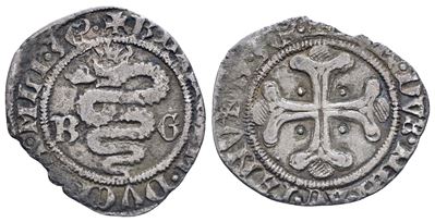 Milano. Galeazzo Maria Sforza e Bianca Maria Visconti (1466-1468). Sesino. Mi (0,99 G; 18 MM). Bi...