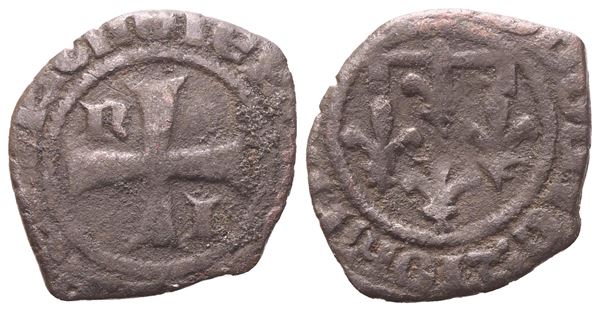 NAPOLI. Giovanna e Ludovico di Taranto (1347-1362). Denaro; Mi (0,63 g; 14,5 mm)