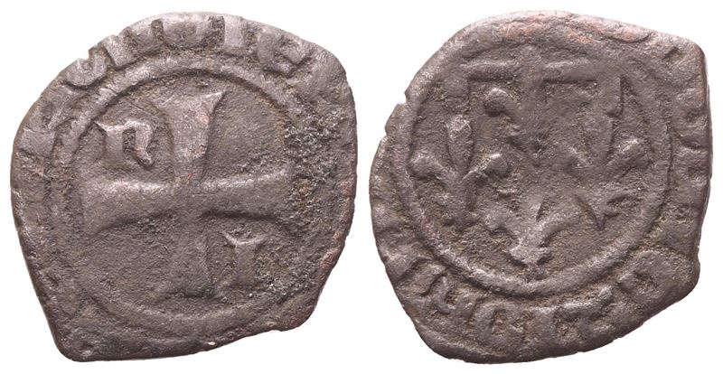 NAPOLI. Giovanna e Ludovico di Taranto (1347-1362). Denaro; Mi (0,63 g; 14,5 mm)