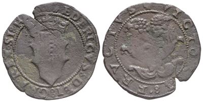 Napoli. Federico III D'aragona (1496-1501). Doppio Sestino. Ae (3,78 G; 25 MM). R/ Due Cornucopie...
