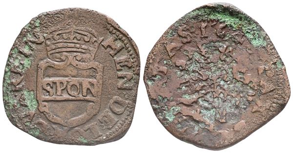 NAPOLI. Repubblica Napoletana (1647-1648). Publica, 1648. Ae (6,90 g; 30 mm). Pannuti-Riccio 3; MIR 282. Rara. Debolezza di conio al R/. Buon BB