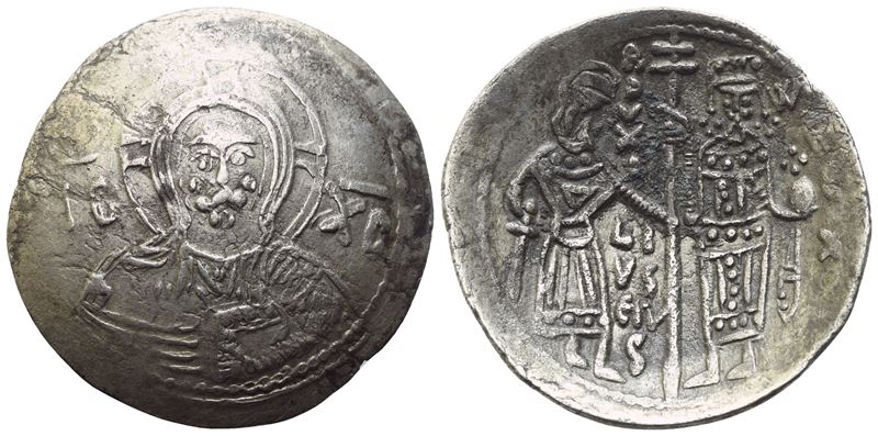 Guglielmo I (1154-1166), Ducale di Palermo, argento (Ag) con raffigurazioni del Redentore e di Gu...
